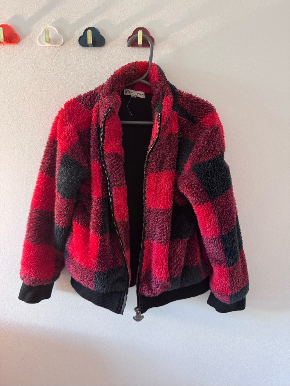 Appaman Red & Black Check Teddy Jacket